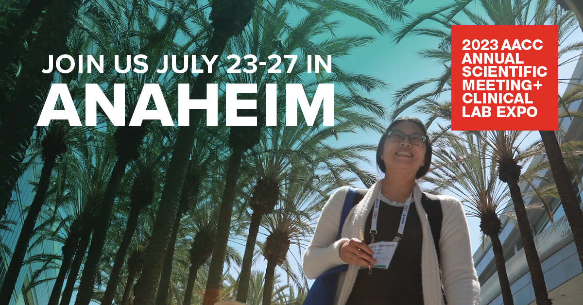 Connect as ONE global laboratory medicine community at #2023AACC and relax into a Southern California state of mind. We're looking forward to welcoming lab experts from around the world in just a few days!