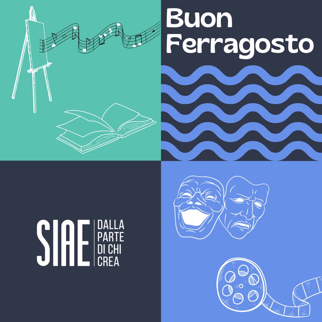 Buon Ferragosto! ☀️🖊️🎵

#ferragosto2023 #dallapartedichicrea #SIAE