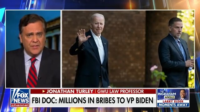 RT @IngrahamAngle: Jonathan Turley: Joe Biden is all over these files. https://t.co/oXU4q34Kbe