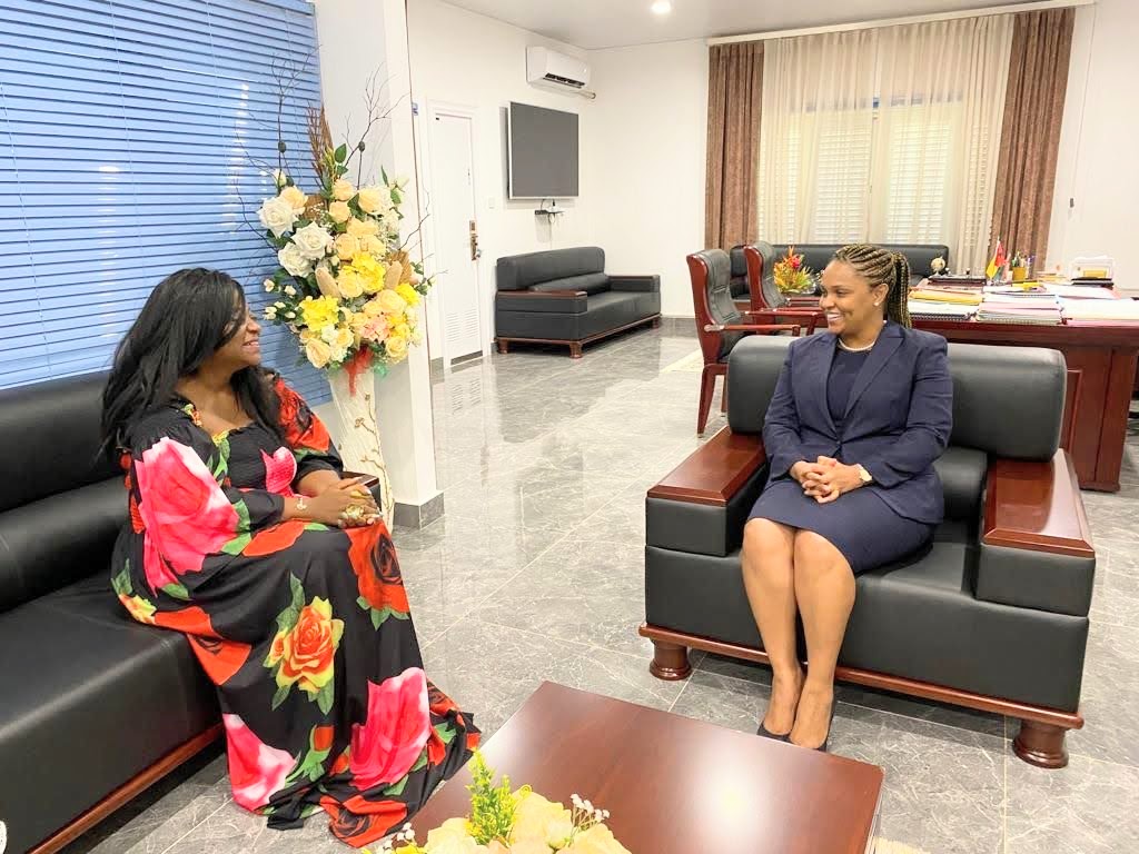 PlanGnb's tweet photo. The Resident Representative @tonichibi , had a meeting with Foreign affairs Minister, Mrs Suzi Barbosa at the end of her diplomatic mission in Guinea Bissau. The Minister acknowledged #Plangnb contributions towards the promotion of child’s rights over the past 3 years. https://t.co/cKoxE96tg8