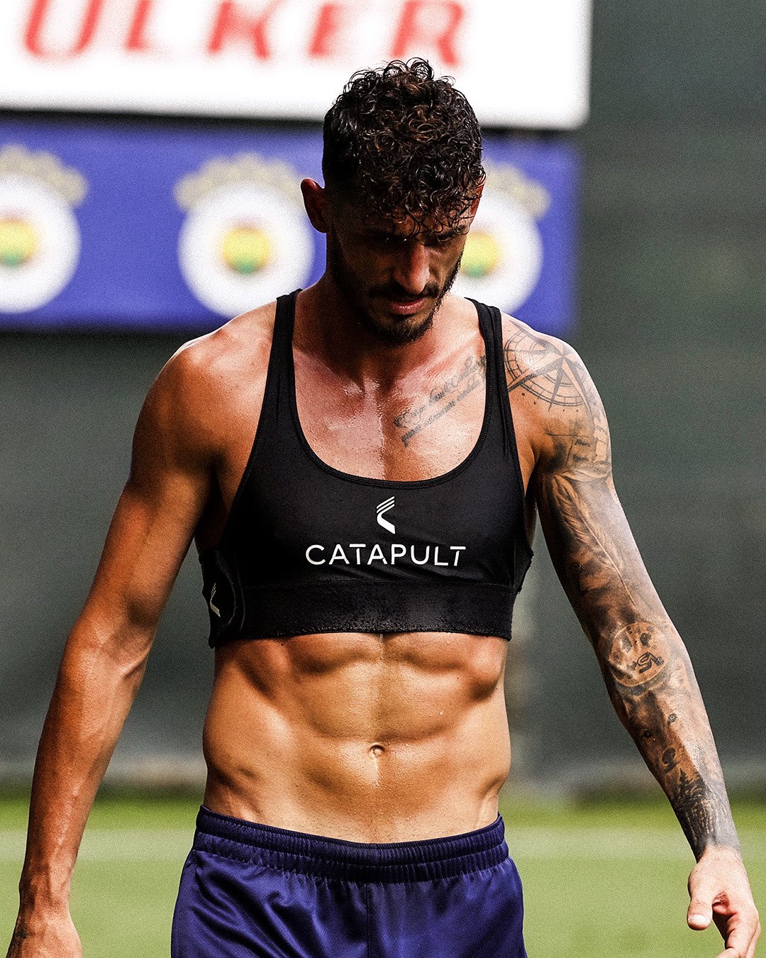 Why do male soccer players wear sports bras?