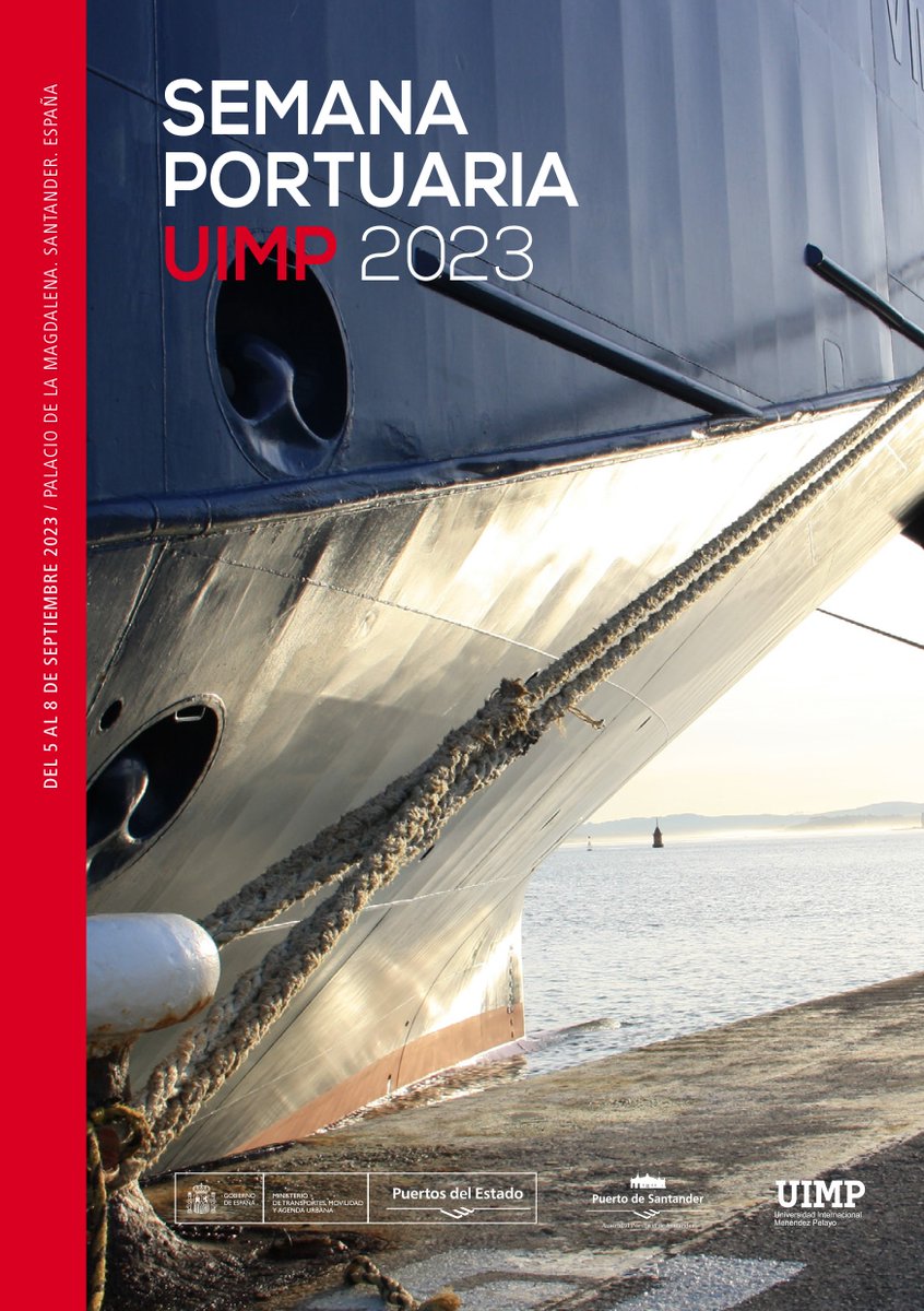 Ya puedes inscribirte en los #cursos de la #SemanaPortuaria ‼️

5, 6, 7, y 8 de septiembre en <a href="/PdelaMagdalena/">Palacio de La Magdalena</a>

Girará en torno a la necesidad de adaptación del sector a los continuos cambios

Organizados por #APS <a href="/UIMP/">UIMP</a> y <a href="/PuertosEstado/">Puertos del Estado</a> 

Más info ➡️ acortar.link/QbJfiH