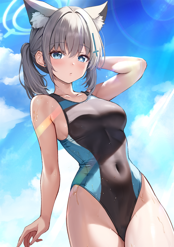 シロコ「水着シロコちゃん #ブルアカ」|泉水茜のイラスト