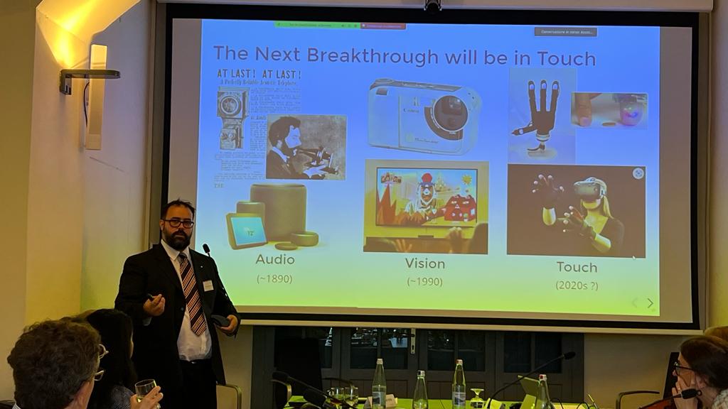NanoMat Chair at TUD (@nanodresden) on Twitter photo "Digital Touch is the next breakthrough of senses digitization." Thanks Roberto for the amazing contribution at #SIGNsymposiumvillaVigoni !
BTW, digital olfaction is the ultimate one 🤭 !
<a href="/TactileInternet/">Tactile Internet</a> <a href="/SIGNnw/">SIGN Network</a>
nano.tu-dresden.de/event/applicat… "Digital Touch is the next breakthrough of senses digitization." Thanks Roberto for the amazing contribution at #SIGNsymposiumvillaVigoni !
BTW, digital olfaction is the ultimate one 🤭 !
<a href="/TactileInternet/">Tactile Internet</a> <a href="/SIGNnw/">SIGN Network</a>
nano.tu-dresden.de/event/applicat…