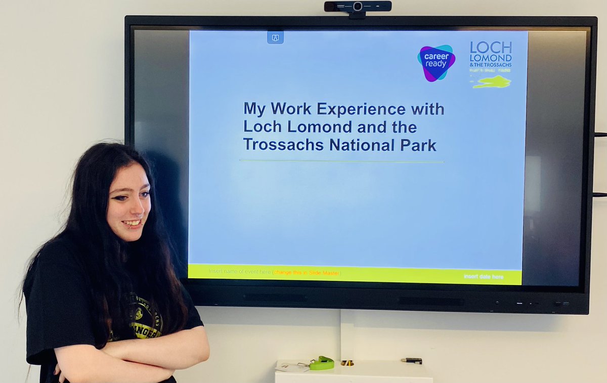 Can’t believe it’s been 4 weeks already but here is Toby, the @lomondtrossachs @CareerReadyUK Intern I’ve had the pleasure of #Mentoring presenting their reflections of their experiences. So proud of what they’ve accomplished and excited for their future career pathways 👏🏻