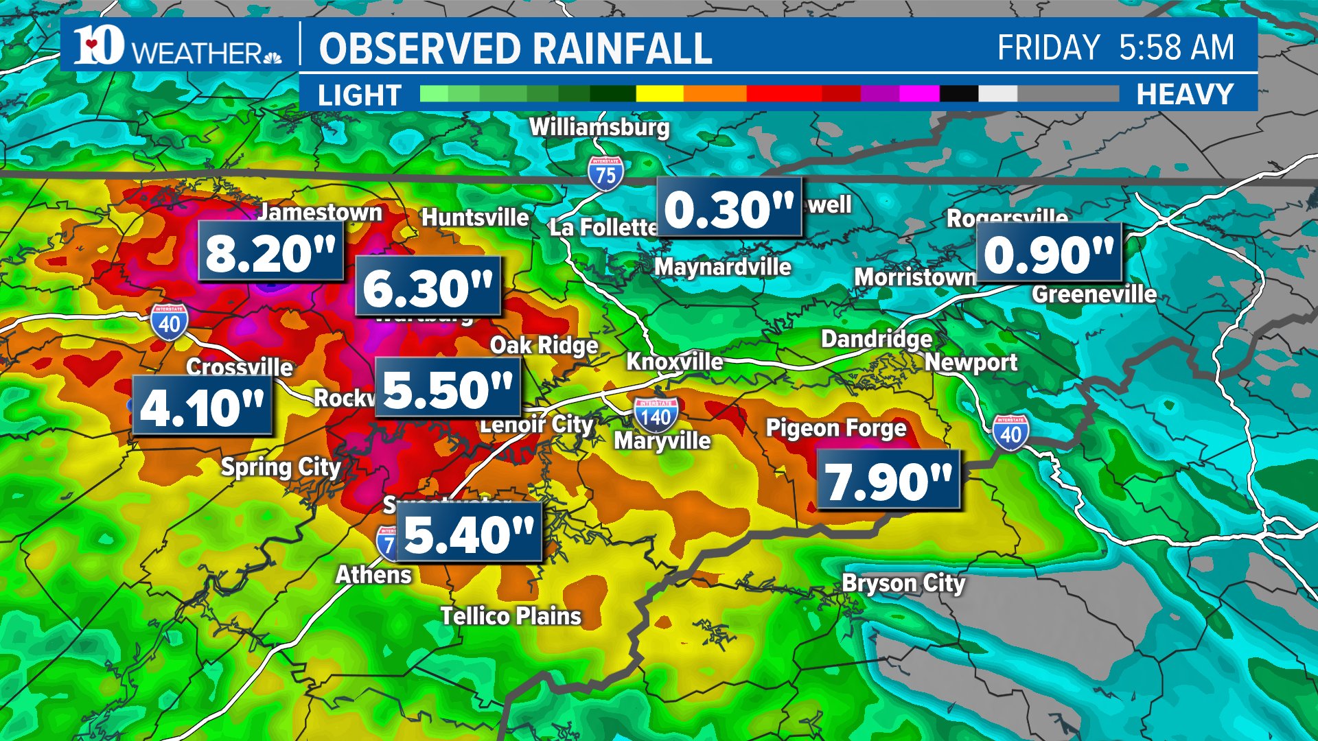 WBIR Weather on Twitter "In the past 24 hours, we have seen anywhere