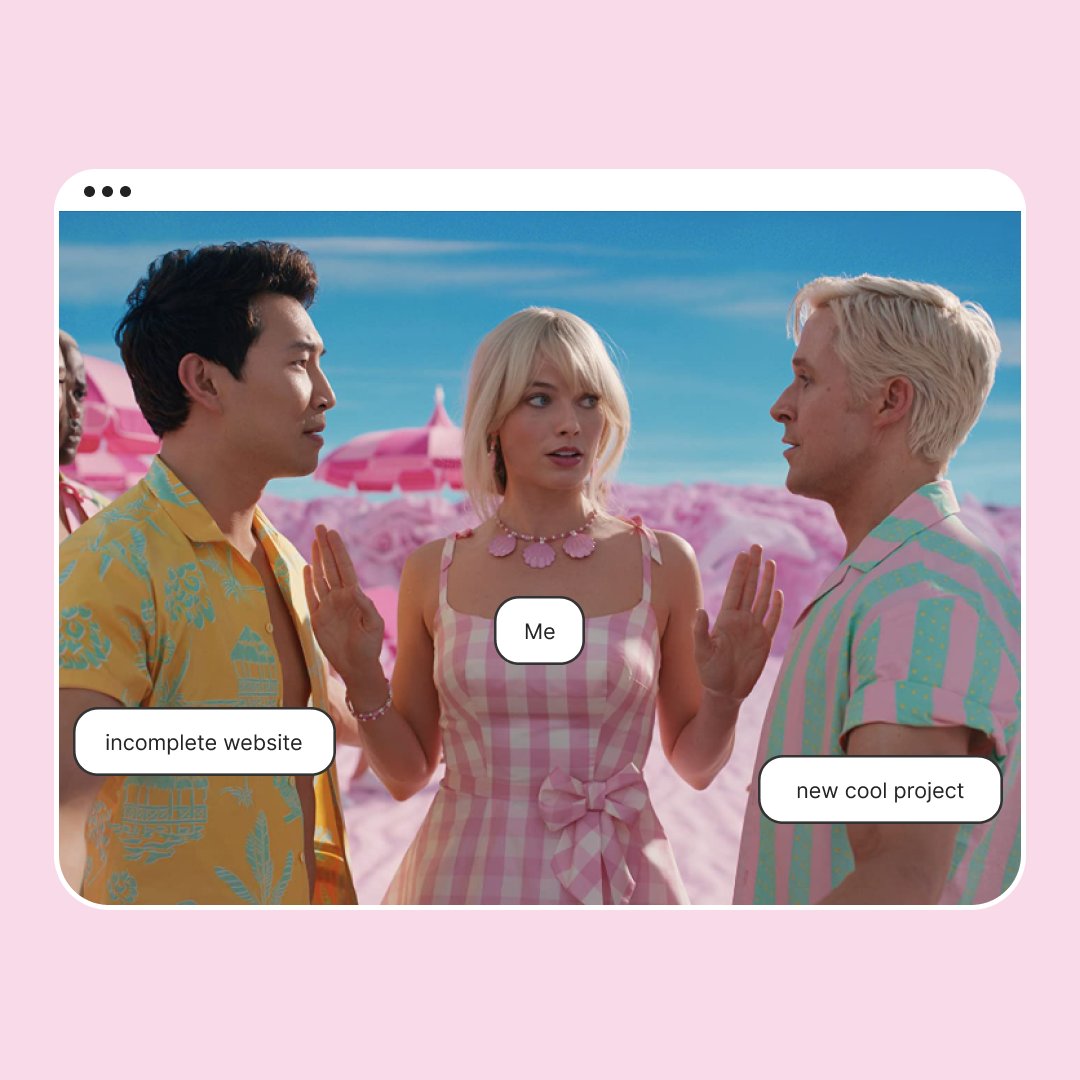 We couldn't leave you without Barbie-themed memes and website building 🩷💅

Which meme is the funniest?