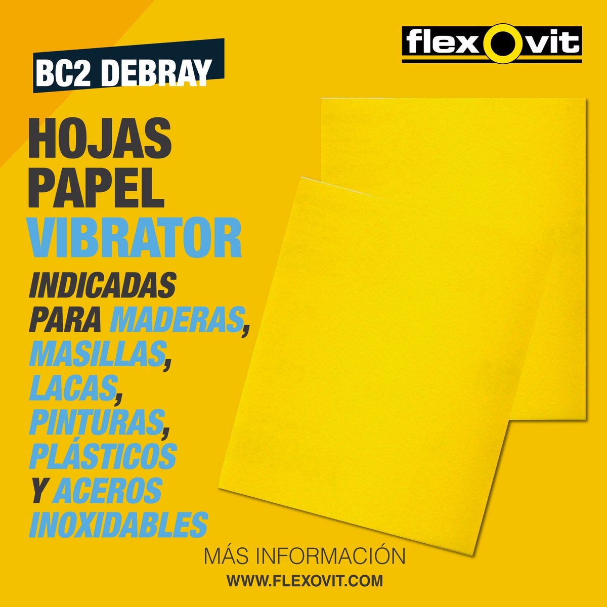 🟨 Las Hojas BC2 Debray tienen abrasivo de corindón blanco de máxima calidad que proporciona una excelente acción de corte y un acabado homogéneo y de gran calidad.
Para la Industria y el Bricolaje 👉👉 loom.ly/8ffSmJc
#FlexovitAbrasivosEspaña #Industria #Bricolaje