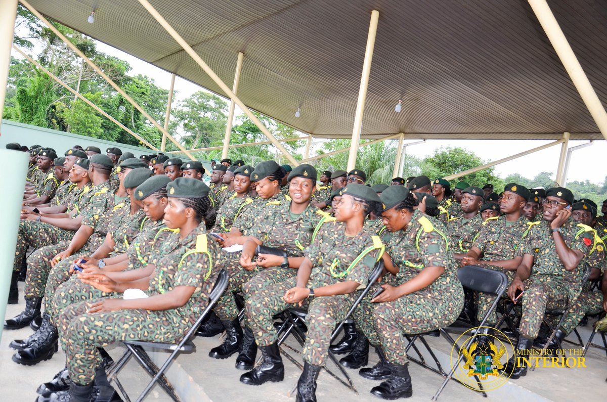 MinterGh's tweet photo. #HappeningNow
#GIS #cadets #Intake17 #graduationparade

Graduation Ceremony of Cadet Intake 17  of the Ghana Immigration Service at Assin Fosu in the Central Region https://t.co/fkk0y1Xiv2