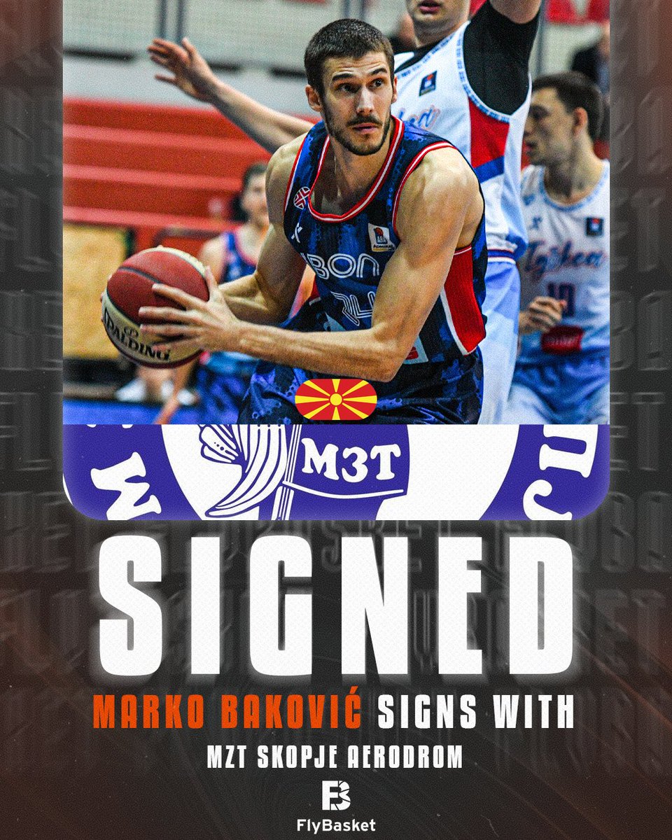 Marko Baković has signed a deal with <a href="/kkmztskopje/">MZT SKOPJE AERODROM</a> ✍️

Next season he will play in the 🇲🇰 league and the <a href="/ABA_League2/">ABA League 2</a> 🏀

#FlyBasket