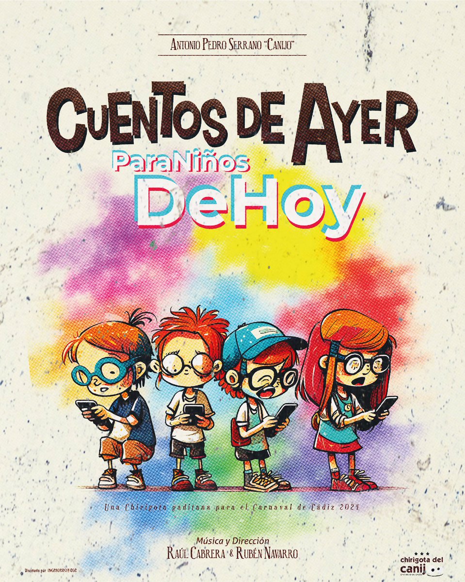 Tenemos la inmensa alegría de presentaros “Cuentos de ayer para niños de hoy”. 
Es el nombre que hemos elegido para nuestra vuelta al Falla. Esperamos que os guste tanto como a nosotros. Gracias a <a href="/ingenieroconage/">𝙸𝚗𝚐𝚎𝚗𝚒𝚎𝚛𝚘 𝚌𝚘𝚗 𝙰𝚐𝚎</a> por este maravilloso cartel. 🎭