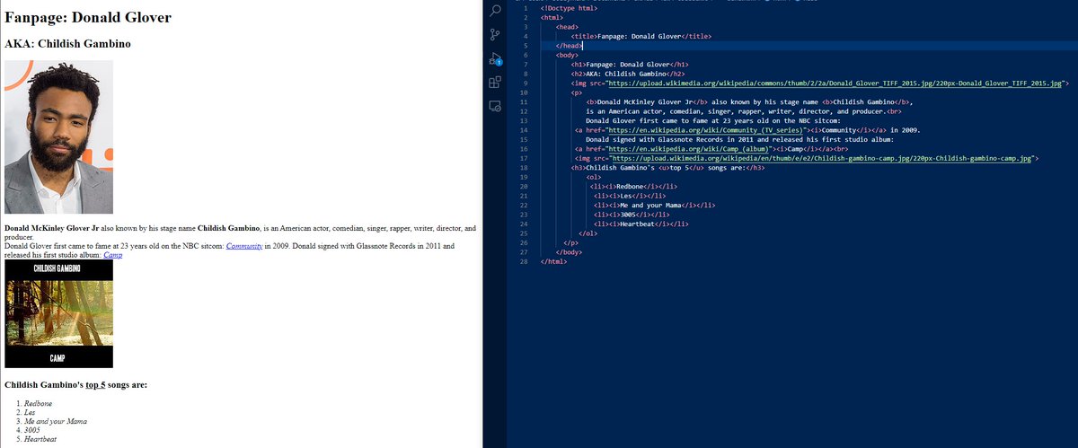 GobbyMaru's tweet photo. I'm learning HTML with @codedex_io ! Favorite Band (Artist) Website 🎤 #CodedexFavoriteBand #HTML @donaldglover https://t.co/cCNYWSj50G
