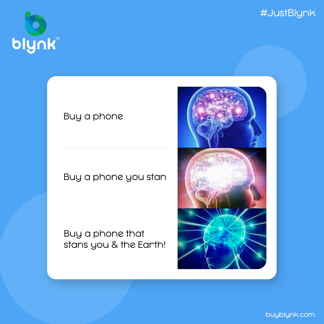 blynkindia's tweet photo. Want to buy a phone? Choose one that’s got your back, financially and environmentally!
Visit https://t.co/OYGOCPCkvn
#goblynk #justblynk #thinkblynk #refurbish #smartphone #affordable #sustainability #sustainabilityinstyle #memes #funnymemes #memesdaily #dailymemes #memestagram https://t.co/c7W0sXMx4G