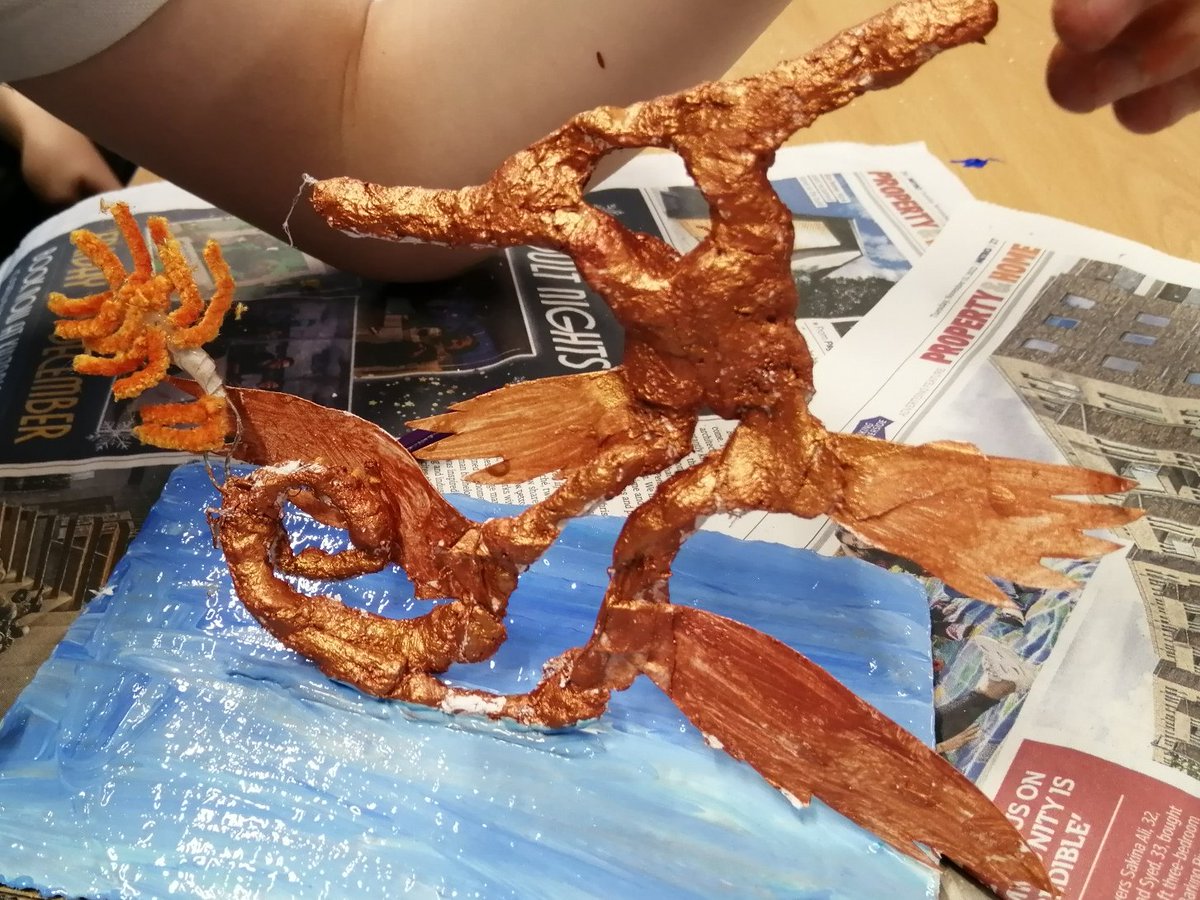 cochyn60's tweet photo. A great last art session yesterday with the young artists in year 6 @spsprimary making sculptures based on Greek mythological creatures #modroc @bradford2025 @KarinaKTC @BradArcForensic https://t.co/tzlGKdzinz