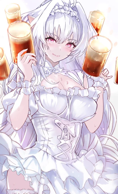 レディ・アヴァロン「どんどん、飲もうじゃないか」 #FGO #fgo8周年
