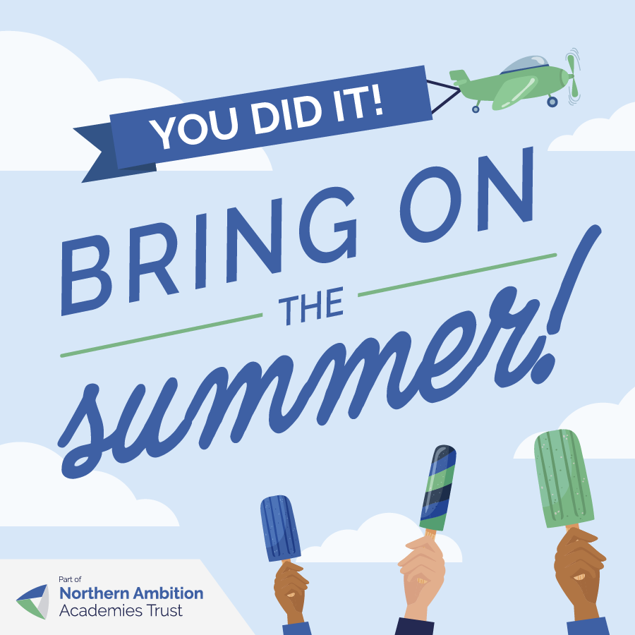 NAmbitionTrust's tweet photo. Another year of exceptional learning is complete. 

We would like to thank our staff, students, pupils, parents and carers for their dedication and hardwork this year. 

Enjoy your summer! https://t.co/uZTw4tp5I5
