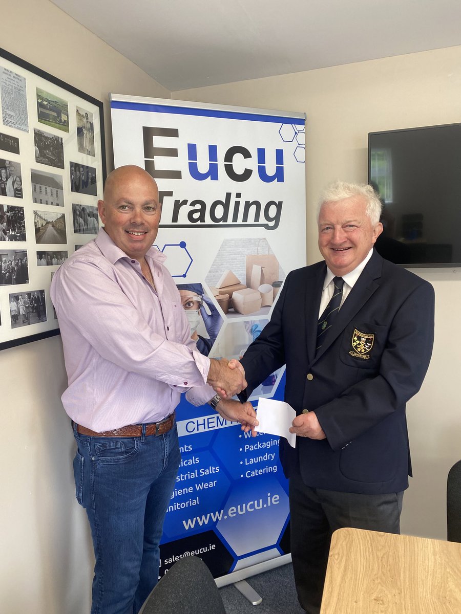 Vincent McQuaid from Eucu trading Glaslough presenting sponsorship for the John McNally Cup (GOY) in Rossmore Golf Club