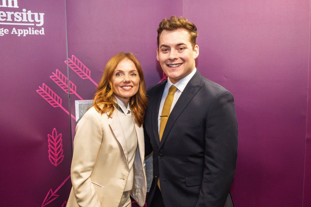 LukeAllanPR's tweet photo. As Graduation Week at @SalfordUni comes to an end, memories of meeting Dr @GeriHalliwell after her ceremony during my last graduation at @sheffhallamuni come to mind.

Despite looking extremely tired and washed out, this remains a cherished highlight of my HE. #FlashbackFriday https://t.co/SWnjtevdpU