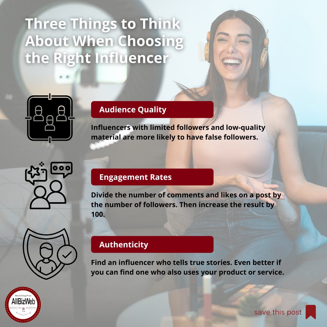 💼 Finding the perfect influencer for your brand doesn't have to be overwhelming! Check out these three key aspects to keep in mind when making your selection! 🌟 #InfluencerSelection #BrandPartnership #MarketingStrategy #digitalmarketing #marketing #socialmediamarketing #biz