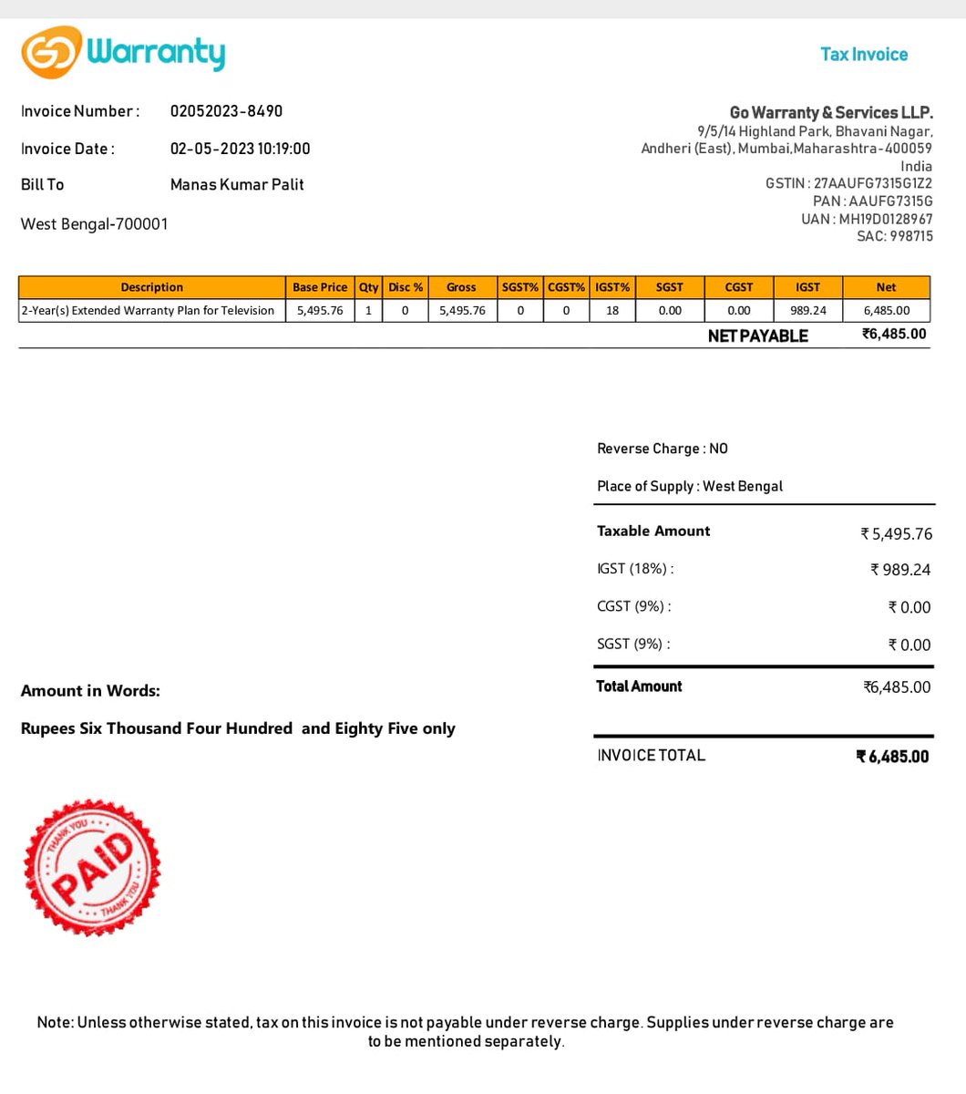mkpalit's tweet photo. 🔥SCAMMER-GO WARRANTY🔥

The attachments clearly show that Go Warranty agent insisted me to buy a plan &amp; after purchasing it, rejected thro' e-mail. They are neither activating plan nor refunding money.
 
@_itsAmit @PiyushGoyal @jagograhakjago please see

Consumers pls reconsider https://t.co/oeKUqDUDDK
