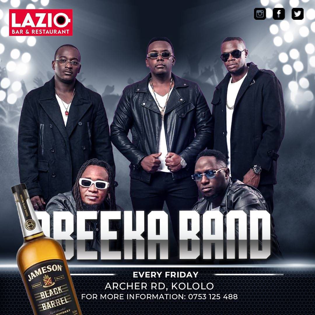 If you want a fun and laid-back night then we know just the place for you👌

Head to @Lazio_Kampala  where @Abeeka_band will be performing tonight. Let their melodious voices create a soothing atmosphere for you to unwind and have a great time.