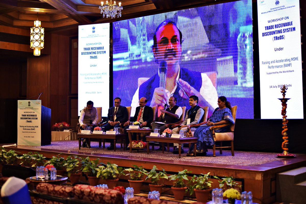 IIFCLProjects's tweet image. Regional Workshop on TReDs was organised in New Delhi by IIFCL Projects Ltd (NPMU-RAMP) under @minmsme on 14th July 2023. Valuable insights on TReDs in revolutionizing the MSME landscape and empowering MSMEs with working capital were shared by TReDs players.

@RBI @WorldBankIndia