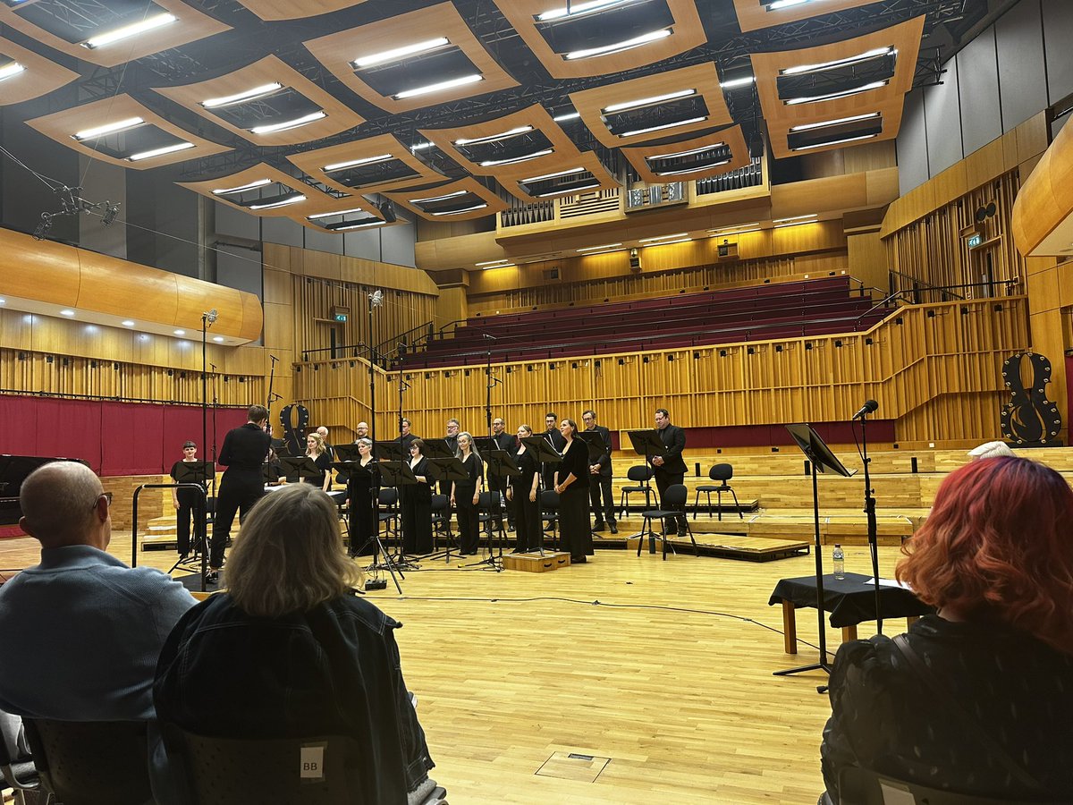 Thrilling to be invited to the 80th anniversary recording of BBC R3’s Composer of The Week programme at Hoddinott Hall in Cardiff by the <a href="/BBCSingers/">BBC Singers</a> performed choral music by female Welsh composers for broadcast in September. Even more thrilling that they included my arrangement