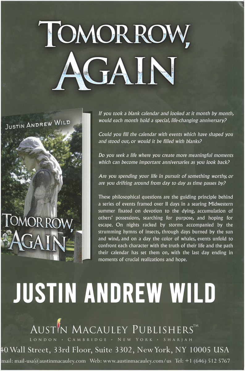 Today’s the day!  Available online (Amazon, Barnes and Noble) and in bookshops in multiple countries.  To those who will read it, thank you for reading.