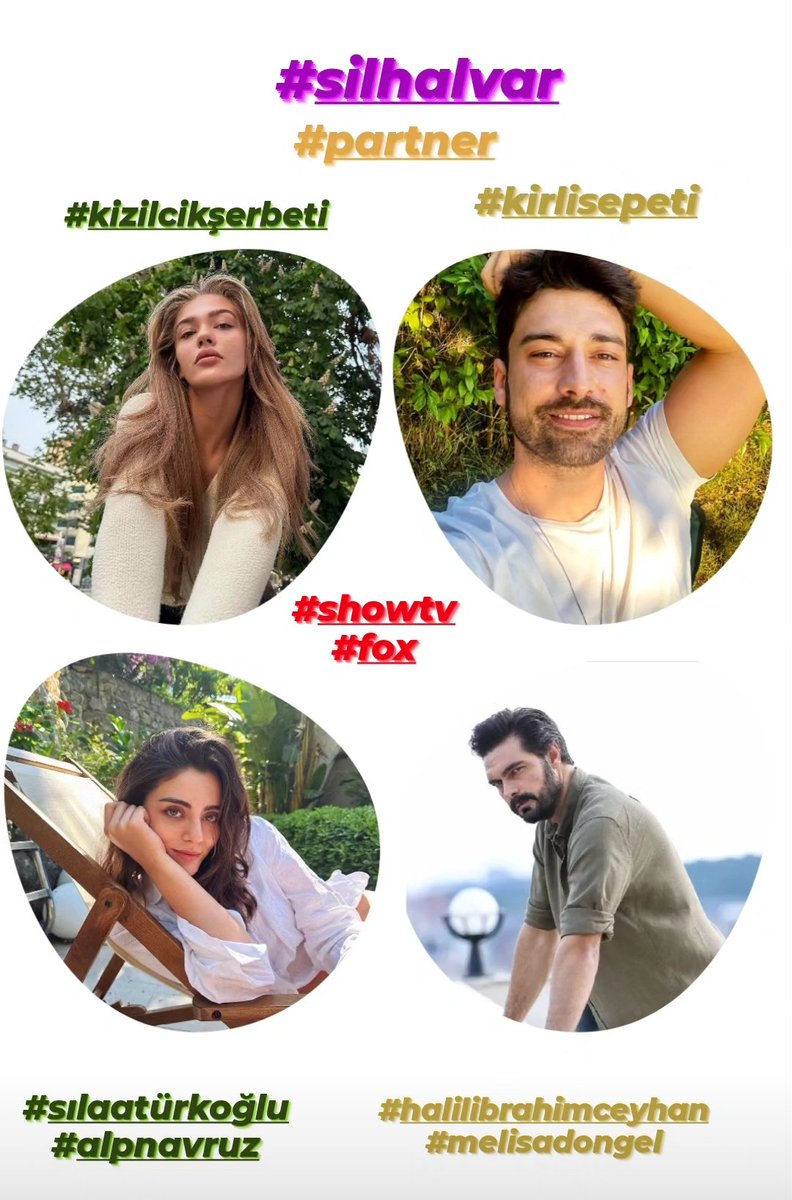silhalsehyamg's tweet photo. #kızılcıkşerbeti
#KirliSepeti
#silaaturkoglu and #AlpNavruz
#halilibrahimceyhn and #MelisaDöngel
#partners
#silhalvar https://t.co/ao1OMtLmHu