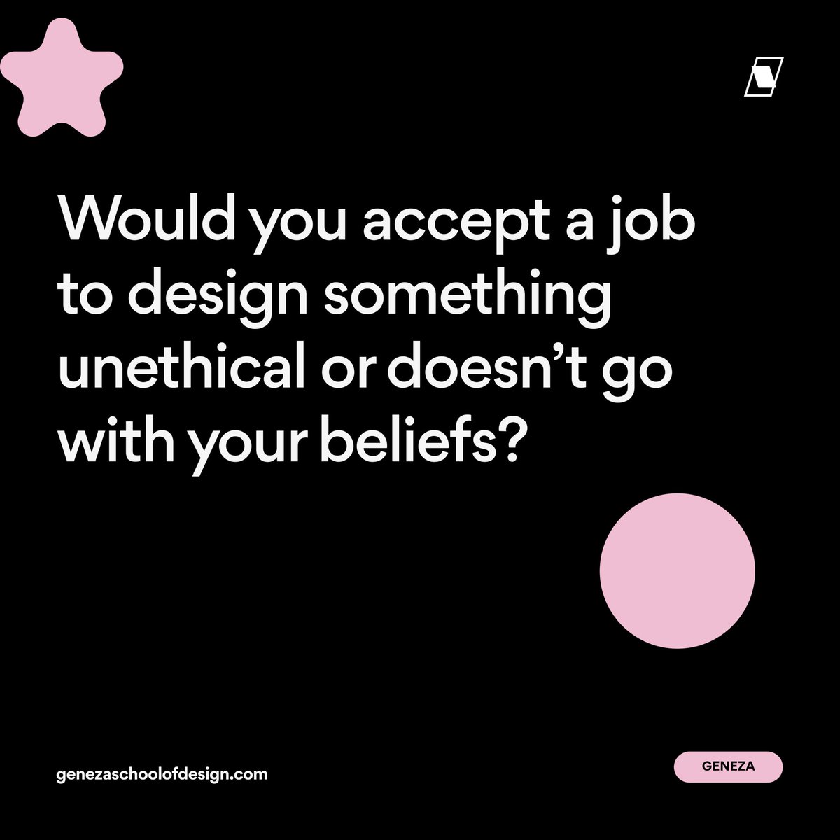 genezaschool's tweet photo. Designers, let's say you've been offered a huge sum of money for a project that doesn't really align with your values😑; Will you accept the job knowing it will help promote that particular thing you're against?🤔
Let's hear your thoughts below👇👇
#ux #ui #uxui #uiux #uxlearn https://t.co/OCHWZ3zQew