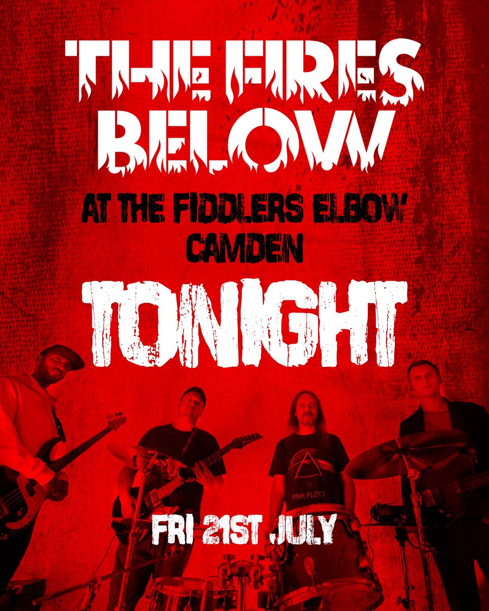 TONIGHT!!! We are playing live at the @FiddlersCamden Friday 21st July. More info: thefiresbelow.com/live/
We look forward to rocking out with you! 🤟😆🤟 #gigoftheday #camdenrocks #camden #rock #heavyrock #livemusicrocks #londonrocks