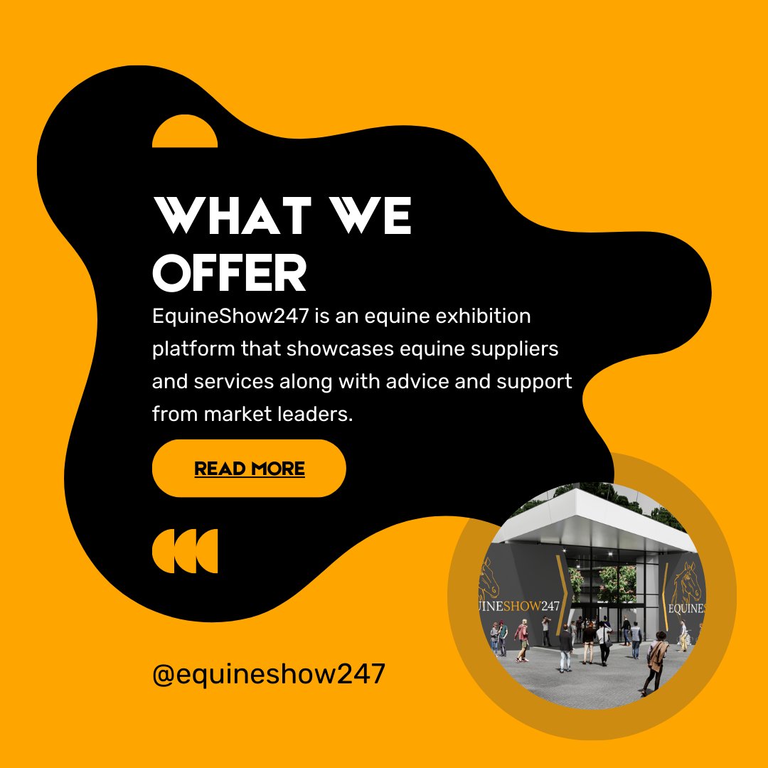 @EquineShow247 is an innovative virtual exhibition community platform designed to revolutionize the way equine exhibitors showcase their products and services. Join the community platform and get your branded virtual space live. equineshow247.com #virtual #exhibition