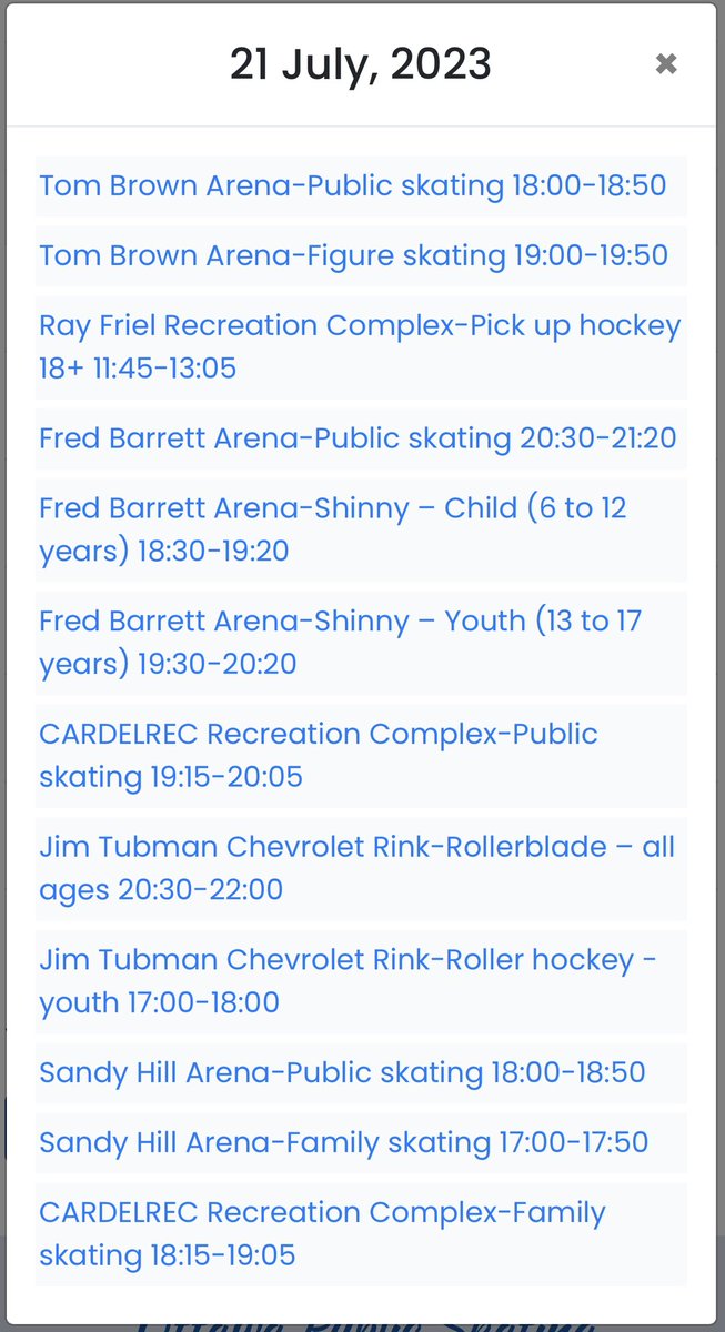 Happy Friday! Today’s another great day for #summerskating in #Ottawa! Six arenas have 12 sessions ranging from #publicskating to shinny to #rollerhockey. Plan your day and weekend using OttawaPublicSkating.ca!