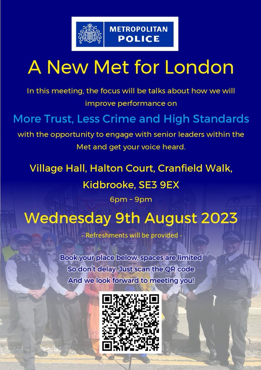 If you wish to attend this please scan the QR code & book your place #ANewMetForLondon