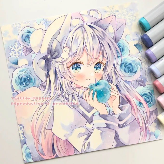 雪の国の林檎  #コピック