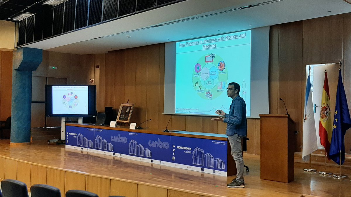 We are nearing the end of the VI Annual Meeting <a href="/cinbio_uvigo/">CINBIO</a> with Paco Fernández Trillo sharing with us New Polymers to Interface with Biology and Medicine. Thanks @Paco_bham