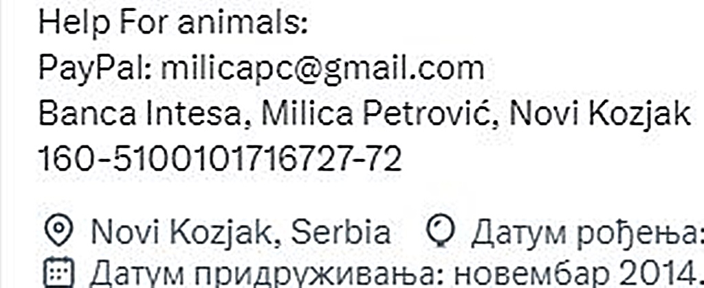 Vaša pomoć nam je za njih neophodna i za avgust, bar za pola njihovih osnovnih mesečnih potreba. Mesečne potrebe prevazilaze sumu naše cele penzije i da hoćemo,ne možemo im sve nabaviti. Imamo i stare mace bez zuba, na medicinskoj hrani, dodatne vet.troškove. Najmanja pomoć znači