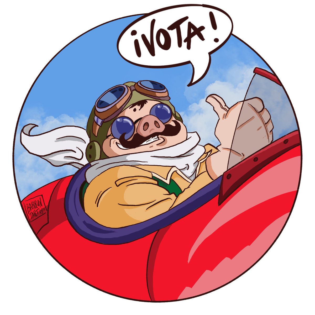 Un humilde Porco Rosso para añadir a la colección de <a href="/alvaroortiz_/">álvaro ortiz</a> 

#antescerdoquefascista