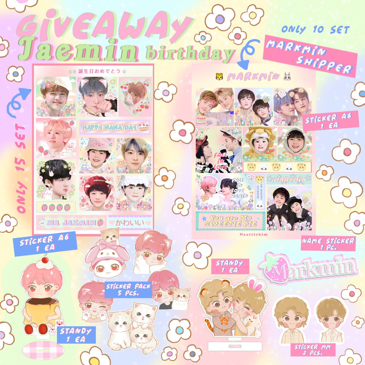 yttann_n's tweet photo. GIVEAWAY JAEMIN BIRTHDAY 🐰🐾 🎂

Only 15 set ✨
Markmin shipper 10 set 🐯🐰

📍Location : siam  13.08.2023 
⏰ time : tba

#HAPPYJAEMINDAY https://t.co/nXR9KT0mNh
