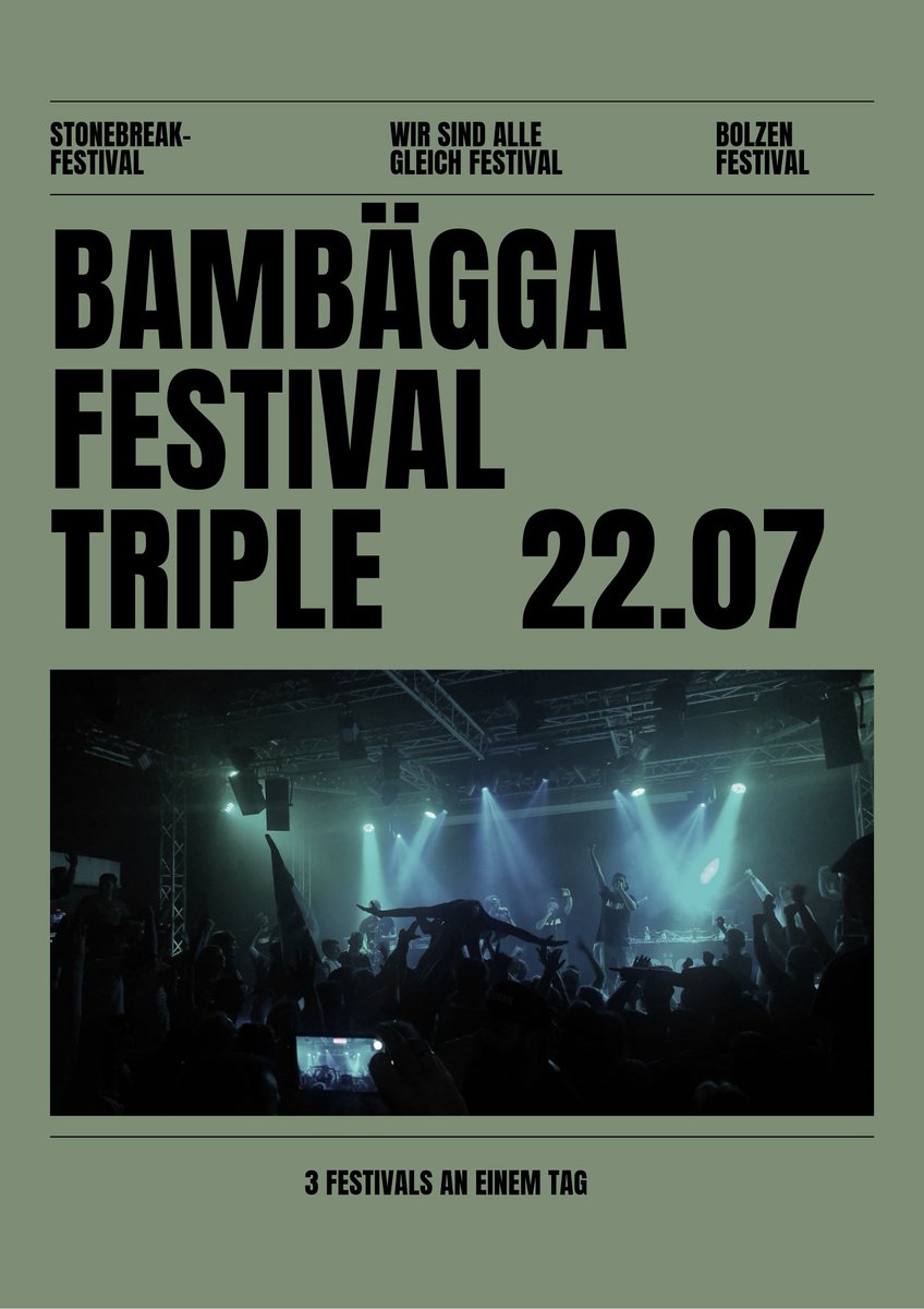 bambaegga's tweet photo. Wochenende. 
3 Festivals an 1 Tag https://t.co/scPlOzrPhF