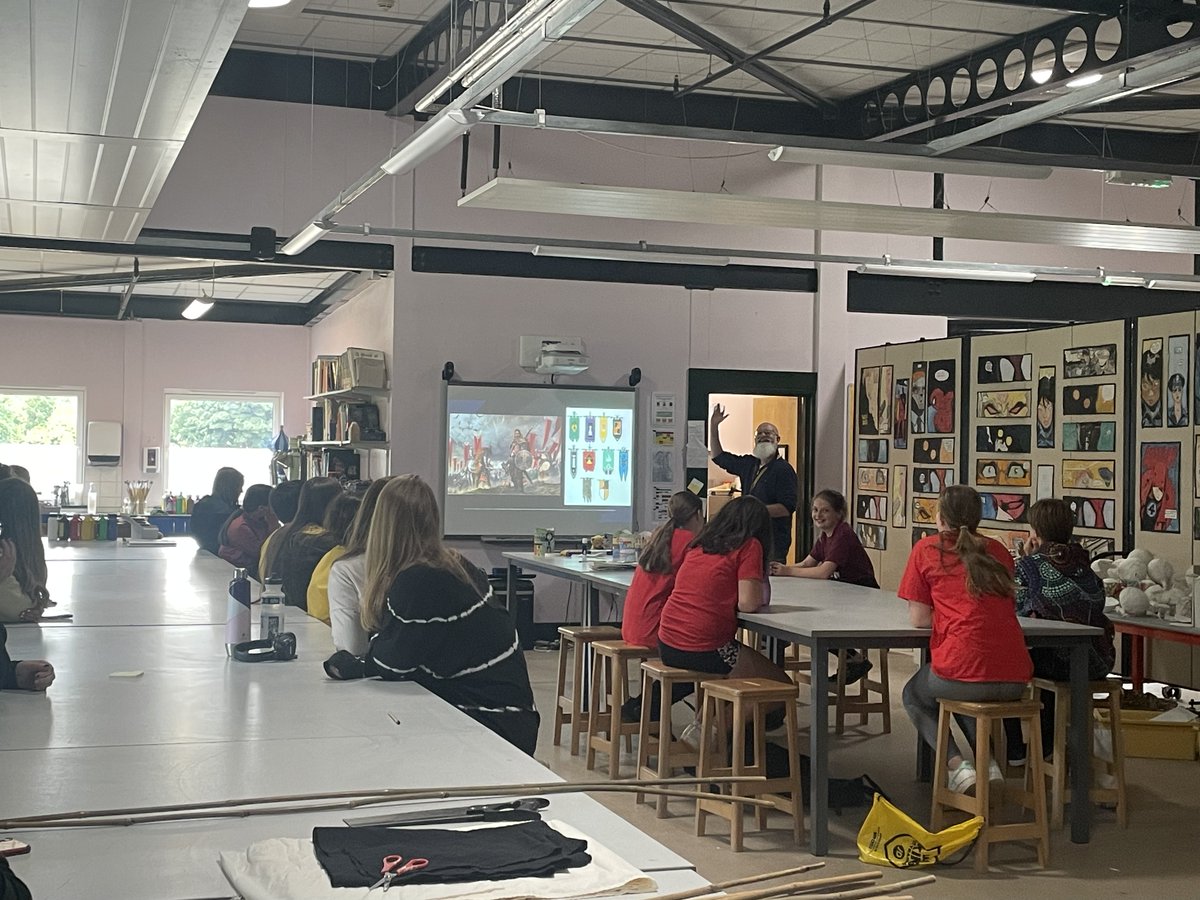 "Banner Making - Mr Harrison talked about the history of banners before producing their own"