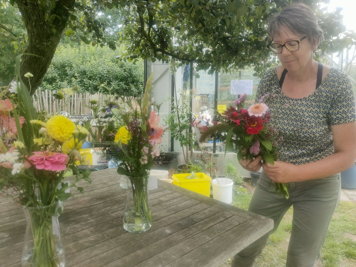 rob_televisie's tweet photo. Zorgboerderij en pluktuin Rimpeling uit Nieuwrode bezorgt sindskort ook boeketjes bloemen in woonzorgcentra. De bloemen zijn niet giftig, zodat ook dementerenden bloemen op hun kamer kunnen zetten. #robnieuws #robt https://t.co/y7DWJALRWs
