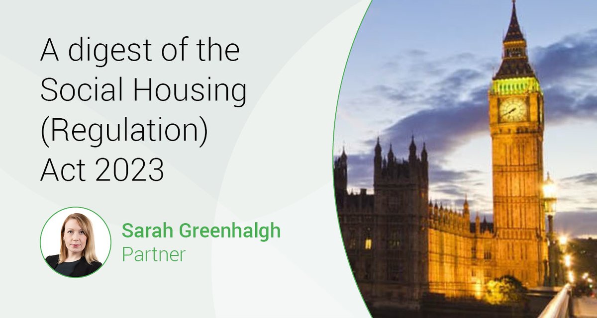 The Social Housing (Regulation) received royal assent yesterday. But what does it mean for registered providers?  Sarah Greenhalgh explains bit.ly/46Vze2v