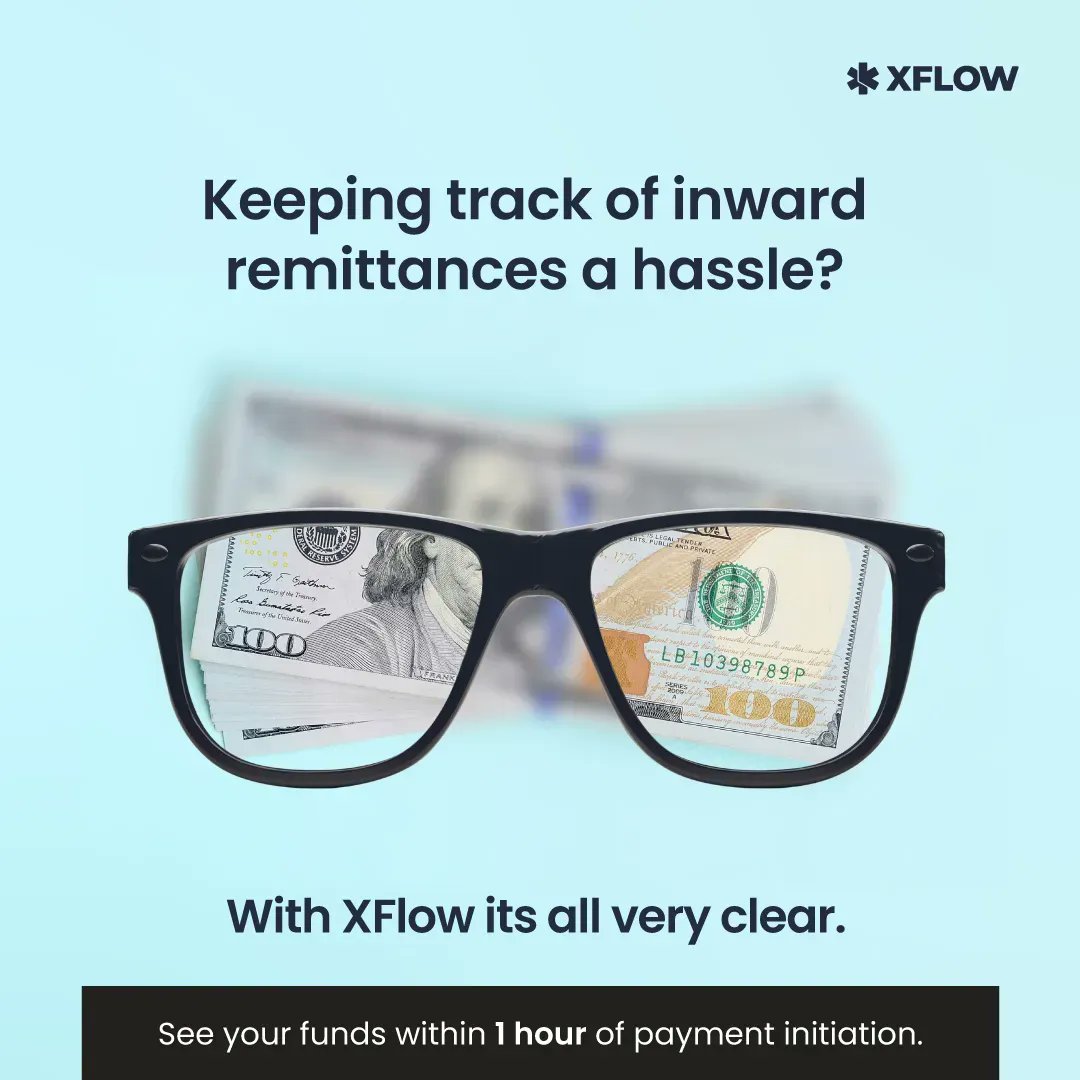 XFlow_Pay's tweet image. #XFlow lets you see all your #inwardremittances within an hour of payment initiation. Experience easy funds tracking and cash management only with XFlow.

Head to the link in bio to explore XFlow.

#CrossBorderPayments #globalremittance #Remittance #GlobalPaymentsSimplified