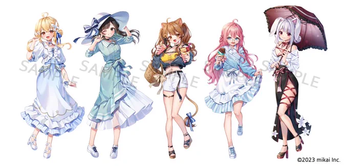 【お仕事】 さん()の夏コミ102グッズイラストを描かせていただきました よろしくお願いします #VTuber #リアクト #リアクトサマパラ #C102