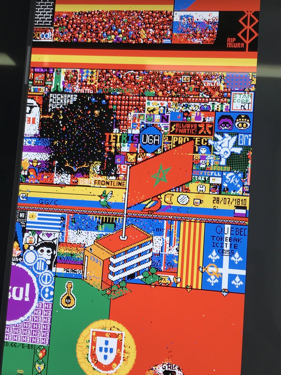 1337FIL's tweet image. 1337:  the standard-bearer of #Morocco in the #PixelWar