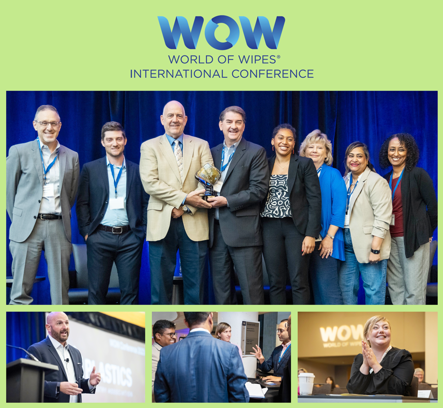 WOW 2023 had a record turnout of 495+ attendees! Connecting for business & partnerships, July 17-20. Congratulations to the #winner of the World of Wipes Innovation #Award, Indorama Ventures & Polymateria - Nonwoven Wipe Using Biotransformation Technology bit.ly/3K9J1br