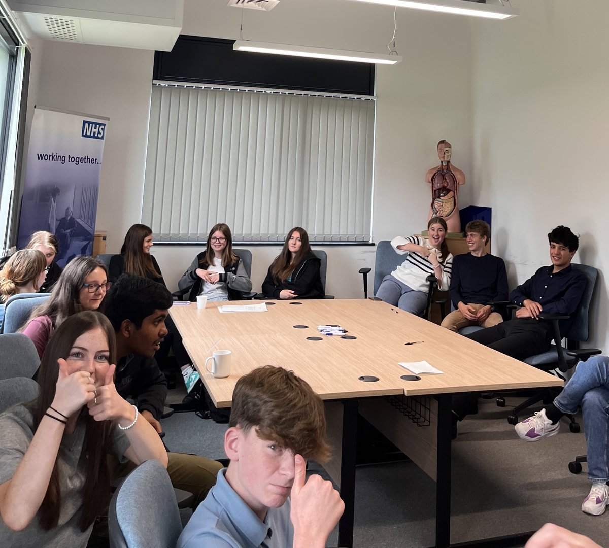 Had a fun afternoon talking to high school students educating them on a career in physio at the careers fair. We had a few stations involved with applying different types of braces &amp; collars. Ended up being a fun session full of laughs and giggles while they tried    PPEs 😂