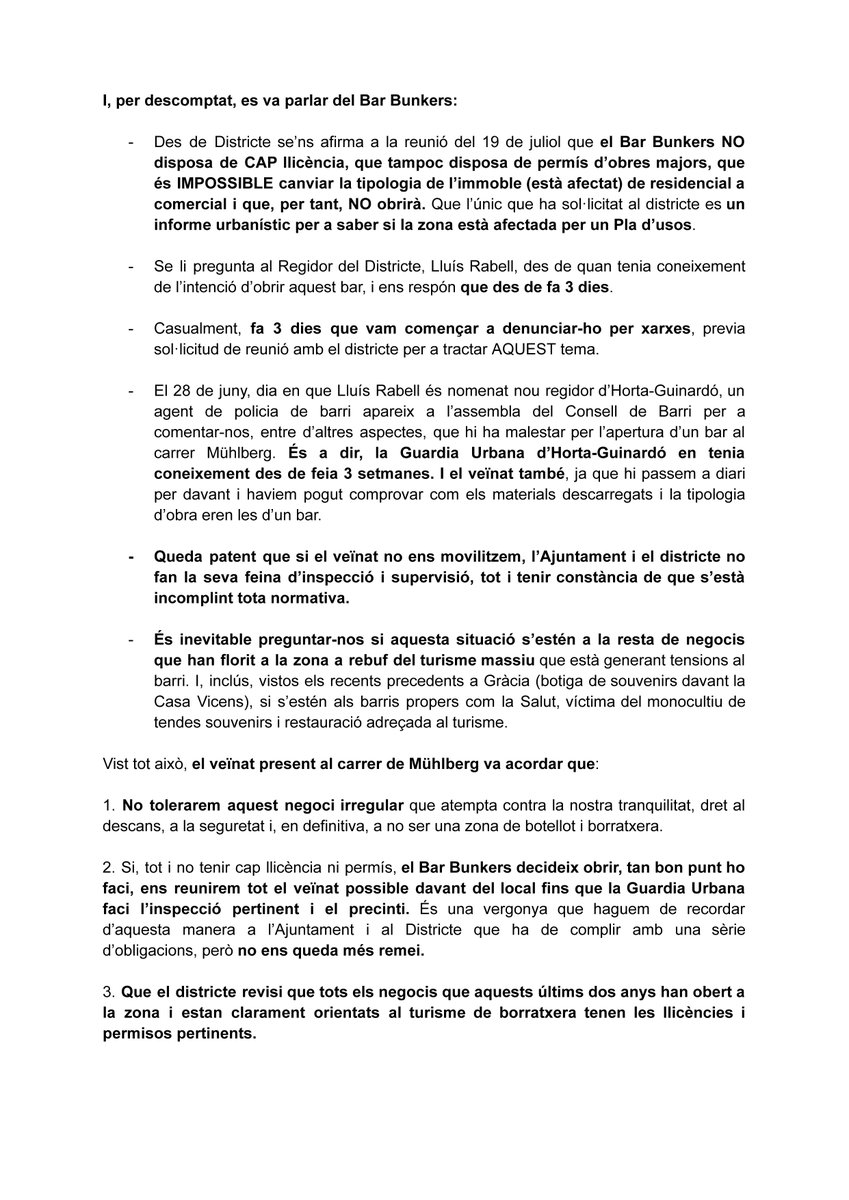 Consell Veïnal del Turó de la Rovira tweet media