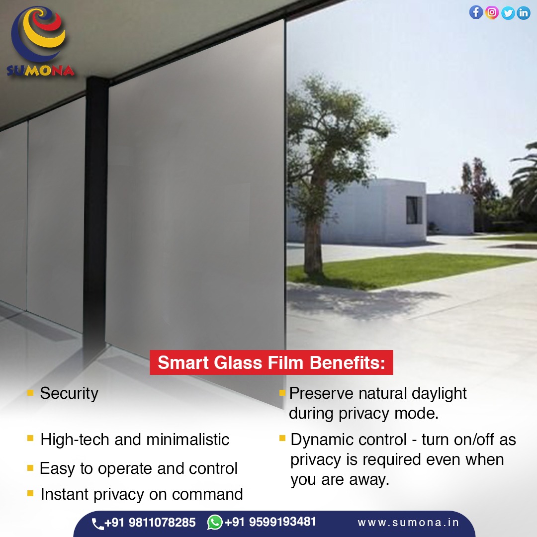 Top Smart glass film is the perfect way to add a touch of #luxury and sophistication to your home or office. With smart glass film, you can create a stylish and functional space.
#Smartfilmglass #Privacyfilm #Windowfilm #HomeAutomationIndia #Interior #SmartGlassFilm #GlassFilm